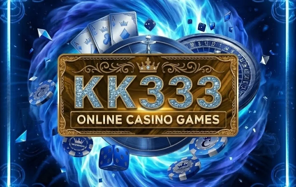A triumphant winner surrounded by a flurry of gold coins and a vibrant roulette wheel — capturing the essence of KK333 luxury.
